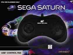 Manette Retro-bit Sega Saturn 2 Noir