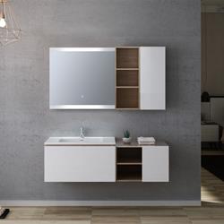 Meuble de salle de bain ALASSIO 800 Scandinave vintage & blanc - DISTRIBAIN