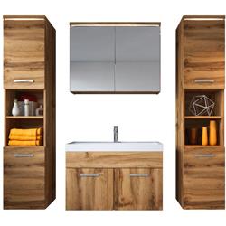 Meuble de salle de bain de Paso xl 80x40cm lavabo Wotan armoire miroir - BADPLAATS