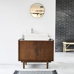Meuble de salle de bain en bois de mindy VINTAGE 90 cm - BOIS DESSUS BOIS DESSOUS