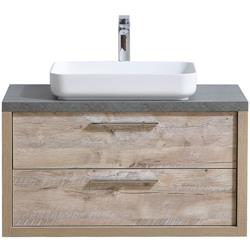 Meuble de salle de bain Indiana 90cm lavabo nature wood - BADPLAATS
