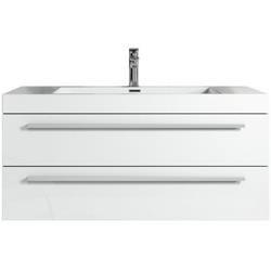 Meuble de salle de bain Rome 100cm lavabo blanc brillant - BADPLAATS