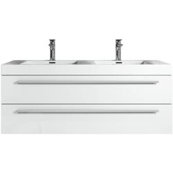 Meuble de salle de bain Rome 120cm lavabo blanc brillant - BADPLAATS