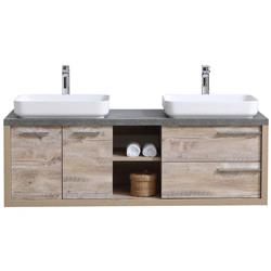 Meuble de salle de bain Vermont 150cm lavabo nature wood - BADPLAATS