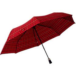 Mini parapluie de golf pour femme - Made in France - Ouverture et fermeture automatiques - Ecossais rouge