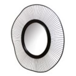 Miroir Ondulation Noir D. 80cm