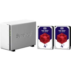 Serveur NAS 8 To Synology DiskStation DS218j-8TB-RED 2 baie équipé de 2x WD RED 4To