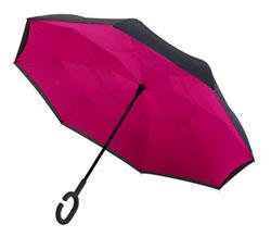 Parapluie à ouverture inversée - Ouverture manuelle - Resistant au vent - Rose