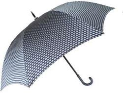 Parapluie de luxe - Handmade in Italy - Ouverture automatique - Poignée cuir bleu