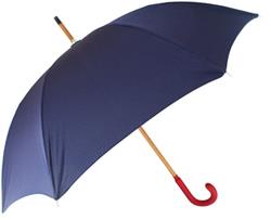 Parapluie de luxe - Handmade in Italy - Ouverture automatique - Poignée cuir rouge