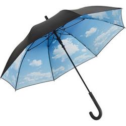 Parapluie long automatique femme - Double toile avec imprimé nuage à l