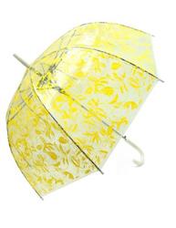 Parapluie transparent - Cloche -Design anglais - Imprimé jaune