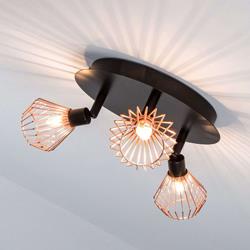 Plafonnier circulaire Dalma attractif, 3 lampes - Brilliant