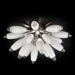 Plafonnier Flo en verre blanc 55 cm - Mettallux