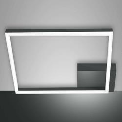 Plafonnier LED Bard, 42x42cm, anthracite - Fabas Luce