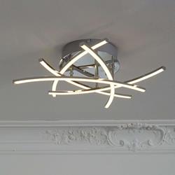 Plafonnier LED Cross tunable white, à 5 lampes - Fischer & Honsel
