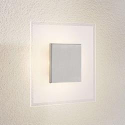 Plafonnier LED Lole carré en verre - Lampenwelt.com