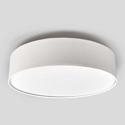 Plafonnier LED Sebatin en tissu de couleur crème - Lampenwelt.com