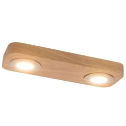Plafonnier LED Sunniva au design en bois naturel - Spot-Light