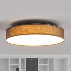 Plafonnier en tissu LED Saira, 40cm, gris - Lampenwelt.com
