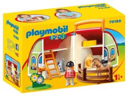 Playmobil 1.2.3 - Centre équestre transportable - 70180