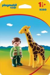 Playmobil 1.2.3 - Soigneuse Avec Girafe - 9380