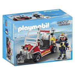 Playmobil - Chef des Pompiers avec voiturette - 5398