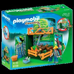 Playmobil - Coffre enclos Animaux de la Forêt - 6158