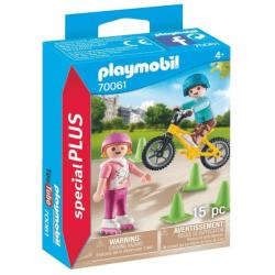 Playmobil - Enfants avec vélo et rollers - 70061
