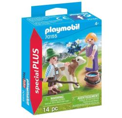 Playmobil La vie à la ferme - Enfants avec veau - 70155