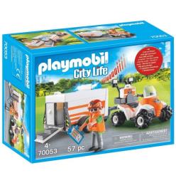 Playmobil Les secouristes - Quad et remorque de secours - 70053