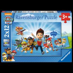Puzzle 2 x 12 pièces Ryder et la Pat'Patrouille - Ravensburger