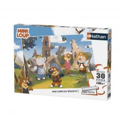 Puzzle 30 pièces - Mini-Loup joue au chevalier - Nathan