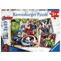 Puzzles 3x49 pièces - Les puissants Avengers - Ravensburger