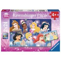 Ravensburger - 2 puzzles 24 pièces Princesses réunies
