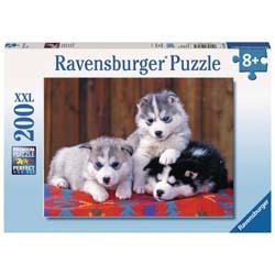 Ravensburger - Puzzle 200 pièces XXL Mignons Huskies