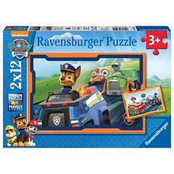 Ravensburger - Puzzles 2x12 pièces - La Pat'Patrouille en action