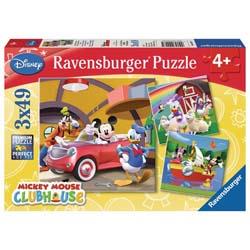 Ravensburger - Puzzles 3x49 pièces - Tout le monde aime Mickey - Disney