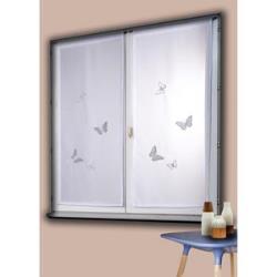 Rideaux Butterfly coloris gris - 60x120cm