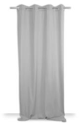 Rideau coton uni 140x260cm 8 OEillets métal gris