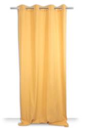 Rideau coton uni 140x260cm 8 OEillets métal jaune