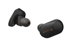 Ecouteurs Sony True Wireless WF-1000XM3 à réduction de bruit noirs