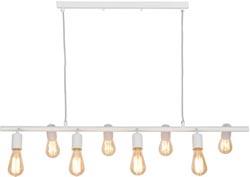 Suspension blanche ajustable 8 lampes Miami - It's about Romi