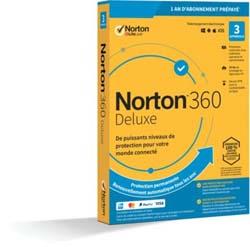 Logiciel antivirus et optimisation Symantec Norton 360 Deluxe 25Go 3 postes