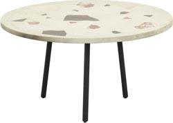Table basse ronde blanche 76 cm Terrazzo - Nordal