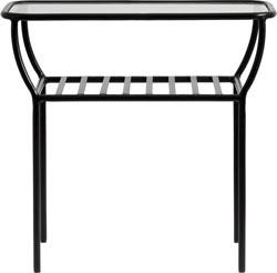 Table d'appoint en fer et verre noire - Nordal