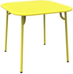 Table de jardin carrée jaune Week-End - Petite Friture