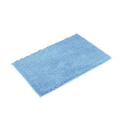 Tapis de bain chenille L.50 x l.80 cm bleu
