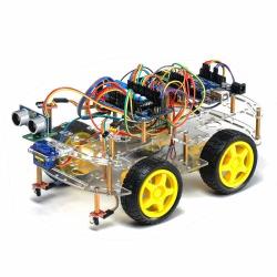 Tbs 2653 kit de montage complet arduino voiture robot 4wd intelligente avec détecteurs d