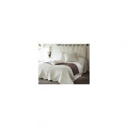 Tête de lit en boutis uni coton - Blanc Ecru 90cm